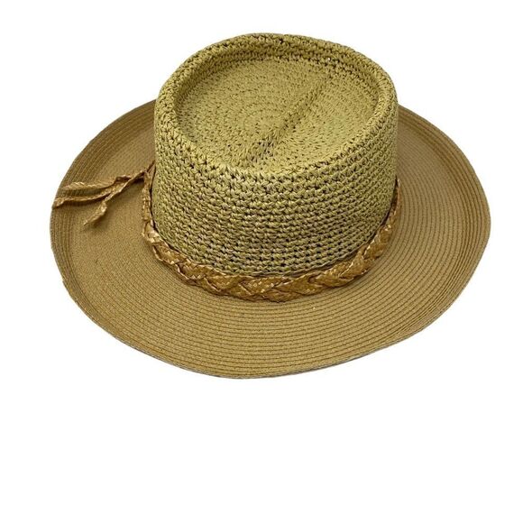Panama Hat Multiple Natural Straw Blends Braided Band Vacation Summer Beach Hat - Picture 4 of 8